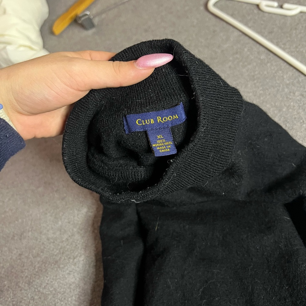 Club Room Midnight Black Knit Turtleneck